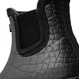 Woden Liv Croco Waterproof Laarzen - Rubber - Dames - Zwart