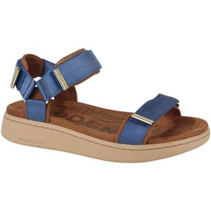 Line - Sandalen - Zwart - Textiel - Natural Soft Tussenzool