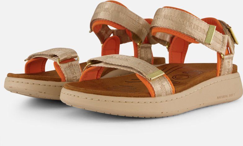 Woden - Line Heritage - Sandalen - Beige - Textiel/Rubber