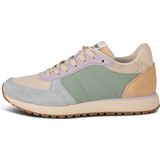 Sneakers - Ronja - Color-Blocking - Glad Leer en Suède - Platte Hak