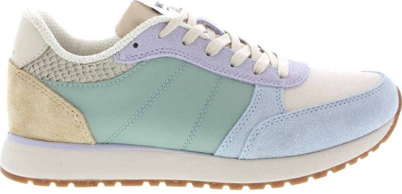 Sneakers - Ronja - Color-Blocking - Glad Leer en Suède - Platte Hak