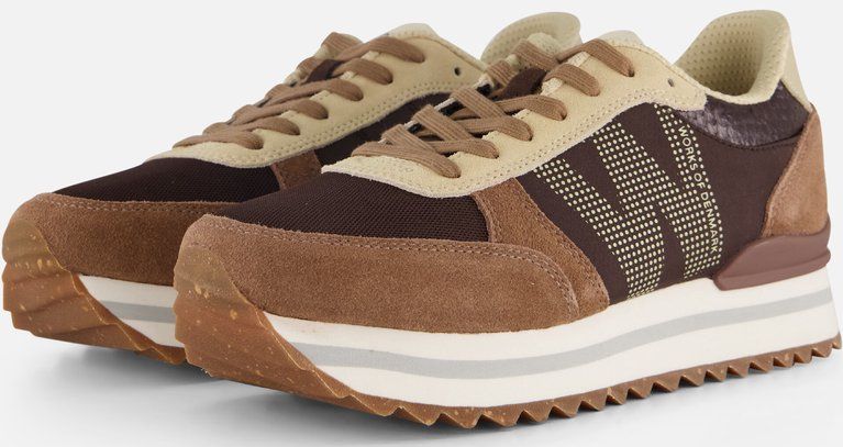 Woden - Ronja - Plateau Sneakers - Bruin - Suede