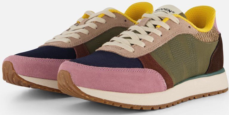Woden - Ronja - Sneakers - Met Kleurblokdetails - Leer en Textiel