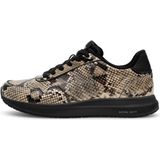 Woden - Nora Natural Soft - Sneakers - Zwart - Slangenprint