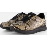 Woden - Nora Natural Soft - Sneakers - Zwart - Slangenprint