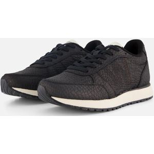 Woden Bjork Mix Ii Sneakers - Leren Sneaker - Dames - Zwart