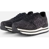 Woden - Ronja Glitter - Plateau Sneakers - Zwart - Dames