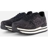 Woden - Ronja Glitter - Plateau Sneakers - Zwart - Dames