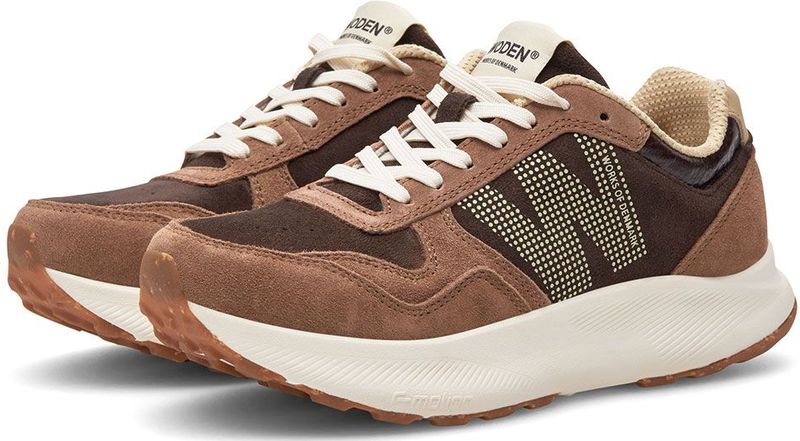 Woden - Mathilde Runner - Hardloopschoenen - Gecertificeerd Suède - Gerecycled Visleer