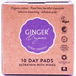 Ginger Organic Maandverband Dag 10 stuks
