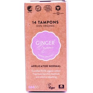Ginger Organic Tampons Met Applicator Normaal 14 stuks