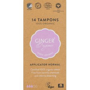 Ginger Organic - Tampon Normaal - Biologisch Katoen - Met Applicator