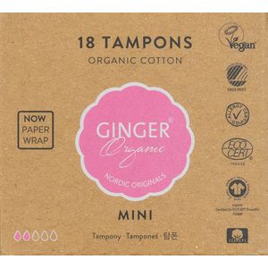 Ginger Organic Tampons Mini 18 stuks