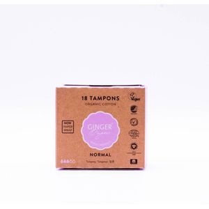 Ginger Organic Tampons Normaal 18 stuks