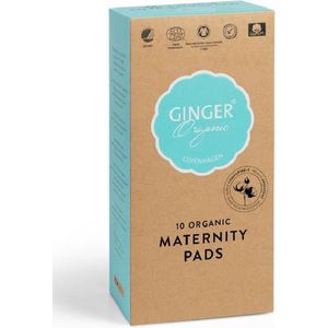Ginger Organic Kraamverband - 10 stuks - GOTS - Absorberend - Huidvriendelijk - Comfortabel