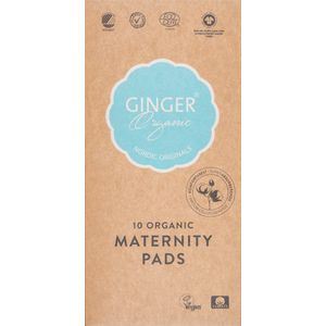 Ginger Organic Kraamverband - 10 stuks - GOTS - Absorberend - Huidvriendelijk - Comfortabel