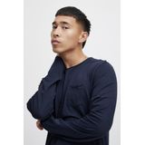 BLEND - Shirt - Navy - Lange Mouw - Normale Pasvorm