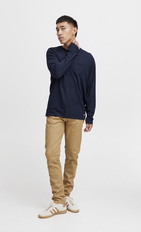 BLEND - Shirt - Navy - Lange Mouw - Normale Pasvorm