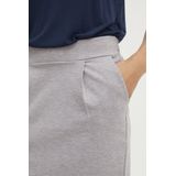 ICHI - IHKATE SK - Korte Minirok - Grijs Melange - Met Stretch en Elastische Tailleband