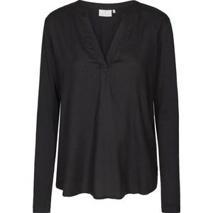Blouse met lange mouwen Regular fit Black