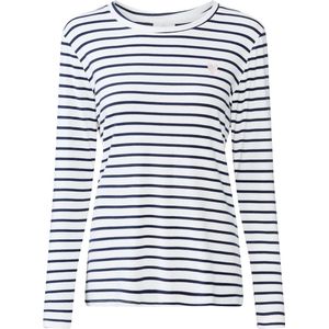 Kaffe - Gestreept T-shirt - Veelkleurig - Katoen - Lange Mouwen - Midnight Marine