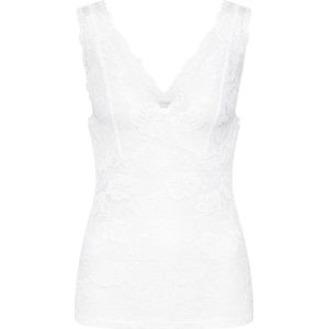 Top - Glaze - Blouseshirt - Effen - Kant - Mouwloos