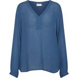 KAFFE - Amber - Damesblouse - Lange Mouwen - V-hals - 100% Viscose