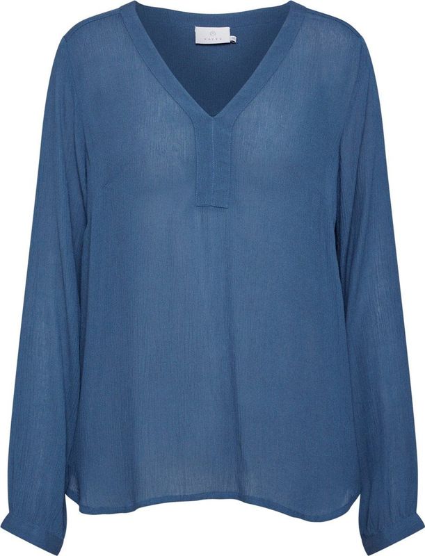 KAFFE - Amber - Damesblouse - Lange Mouwen - V-hals - 100% Viscose