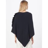 Cream - Odettecr - Poncho - Blauw - Met Ruchedetail