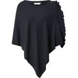 Cream - Odettecr - Poncho - Blauw - Met Ruchedetail