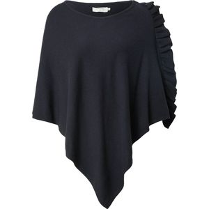 Cream - Odettecr - Poncho - Blauw - Met Ruchedetail