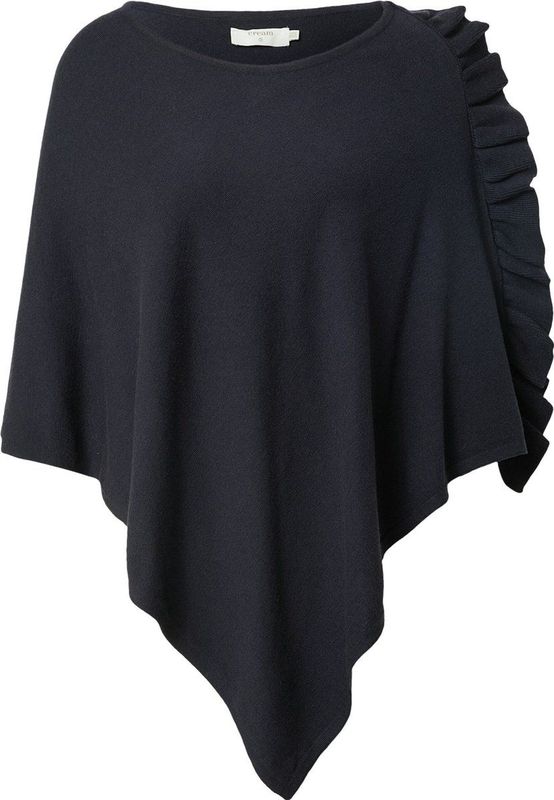 Cream - Odettecr - Poncho - Blauw - Met Ruchedetail