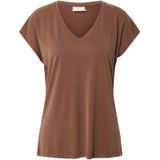 Kaffe - Kalise T-Shirt - Bruin - Dames - Korte Mouwen - Polyester