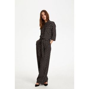 Kaffe - Karutie Jumpsuit - Dames - Zwart - 100% Viscose - Kraag en Tailleband