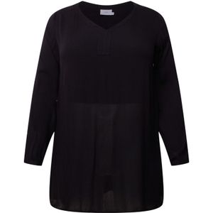 Blouse - Effen - Viscose - Losse Pasvorm - Lange Mouw