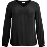 Blouse - Effen - Viscose - Lange Mouw - Normale Pasvorm