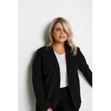 Blazers - Jia - Blazer - Effen - Knoopsluiting, Gedeeltelijk Gevoerd, Normale Pasvorm