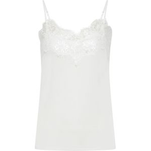 Blouseshirt - Effen - Viscose - V-hals - Spaghettibandjes - Mouwloos