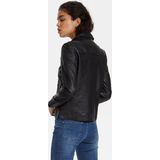 Soaked in Luxury - Zwarte Leren Jas - Dames - Asymmetrische Rits