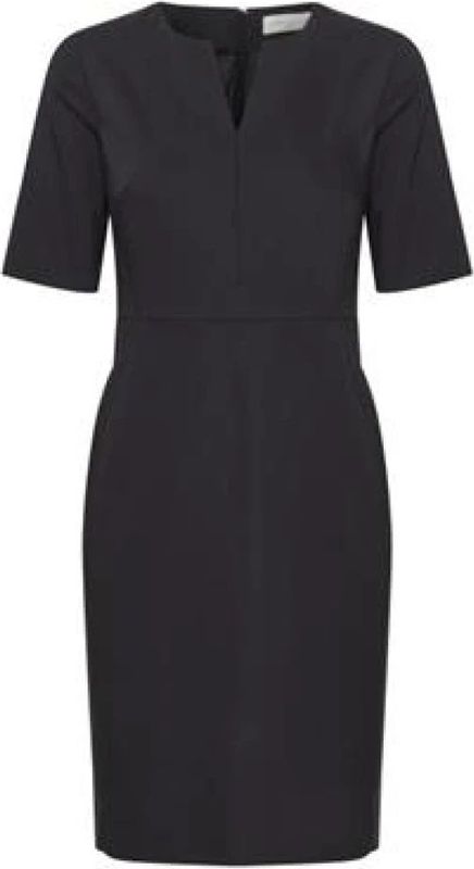 Jurk - Effen - Katoen - Getailleerd Model