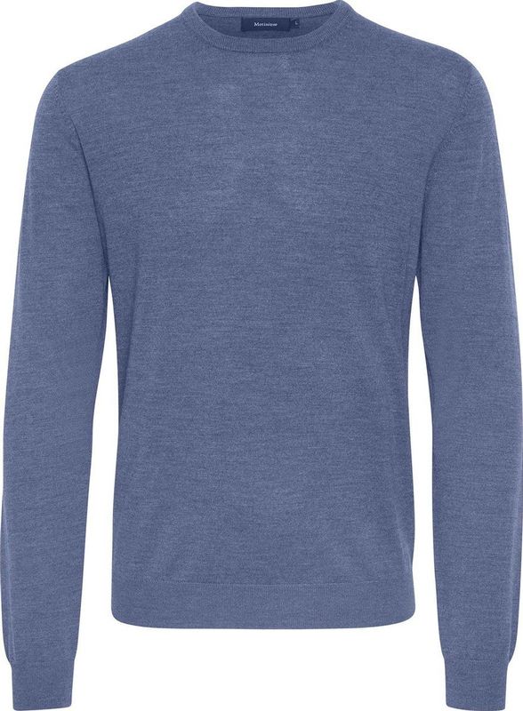 Matinique Gemêleerde Wollen Trui Blauw