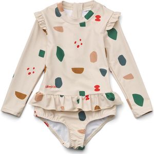 Liewood - Sille - Badpak - Geometric Foggy Mix - UPF50 Bescherming - Lange Mouwen