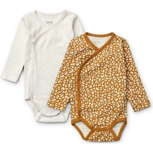 Liewood - Mini Leo - Overslagrompers - Set van 2 - Golden Caramel Mix