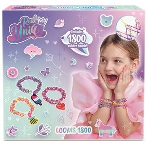 CRAZE loops BAG 300 Loom Banden, navulverpakking met 300 elastieken en 10 sluitingen, kleurenmix, 100% huidvriendelijke siliconen