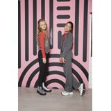 Indian Blue Jeans Meisjes colbert jasje cropped krijtstreep - Steen grijs