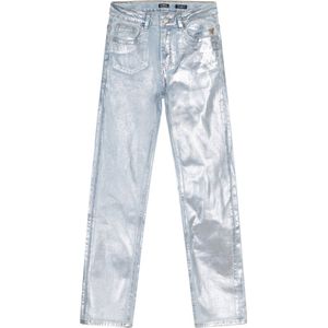 Indian Blue Jeans Meisjes jeans broek straight fit - Zilver grijs