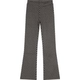 Indian Blue Jeans Flared Pants Diagonal Check Broeken Meisjes - Zwart - Maat 116