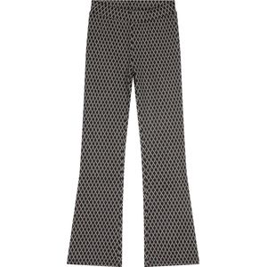 Indian Blue Jeans Flared Pants Diagonal Check Broeken Meisjes - Zwart - Maat 116