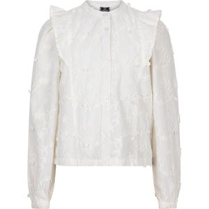 Indian Blue Jeans Meisjes shirt ls bloemen ruffel - Lily wit