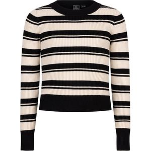 Indian Blue Jeans Striped Knitwear Cropped Tops & T-shirts Meisjes - Shirt - Zwart